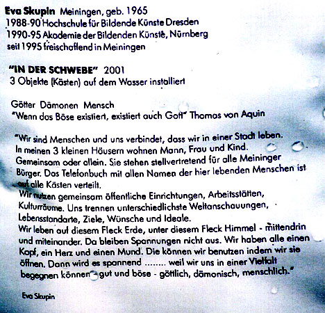 Eva Skupin: IN DER SCHWEBE (Text)