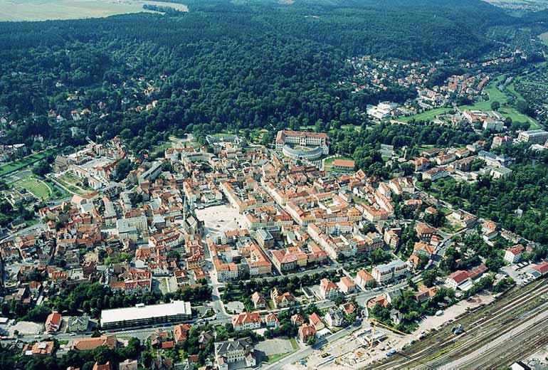 Dieter Bechstein: Luftbild von Meiningen 1