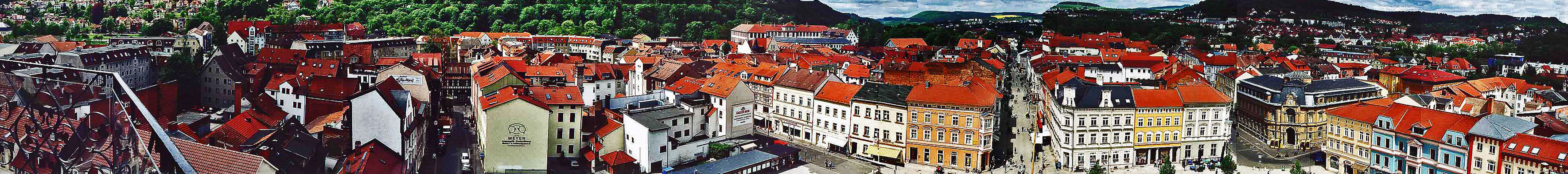 Blick von den Trmen der Meininger Stadtkirche
