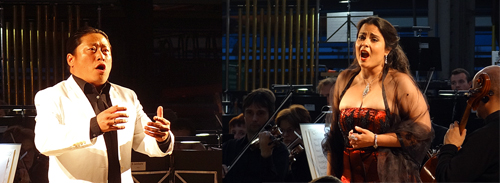 Xu Chang und Camila Ribero-Souza am 21.7.2012 im Meininger Dampflokwerk